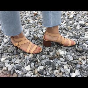 Strappy sandal block heels